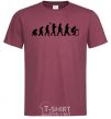 Men's T-Shirt The evolution of the programmer burgundy фото