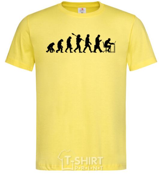 Мужская футболка Эволюция программиста Лимонный фото