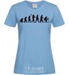 Women's T-shirt The evolution of the programmer sky-blue фото