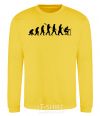 Sweatshirt The evolution of the programmer yellow фото