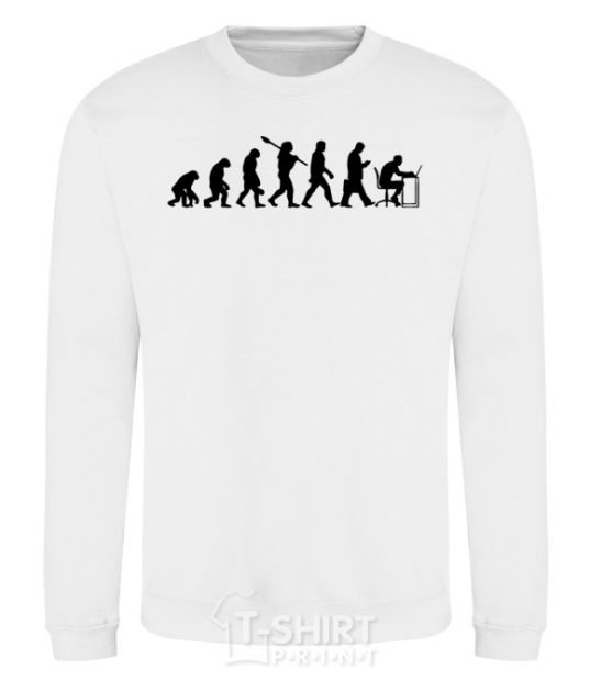Sweatshirt The evolution of the programmer White фото