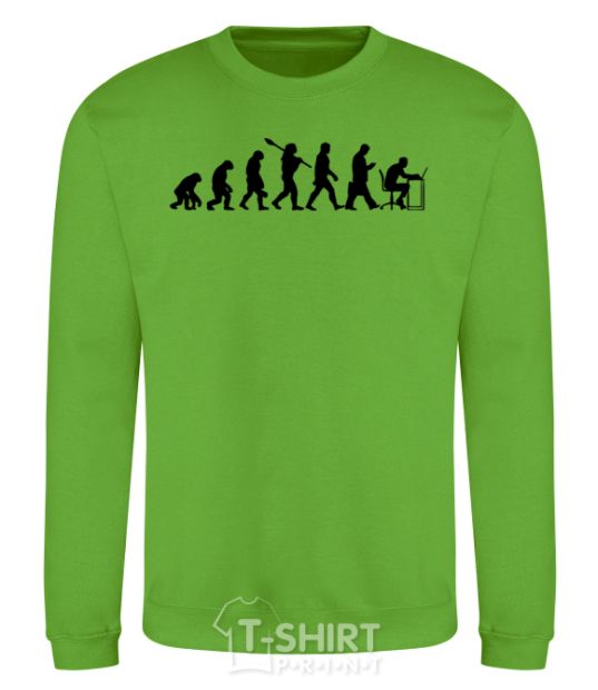 Sweatshirt The evolution of the programmer orchid-green фото