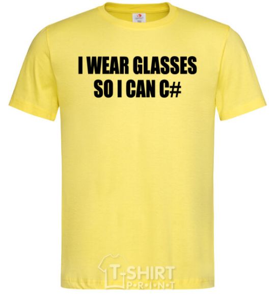 Мужская футболка I wear glasses so i can code Лимонный фото