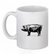 Ceramic mug Just pig White фото