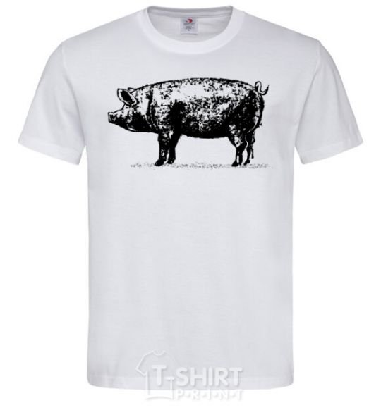 Men's T-Shirt Just pig White фото