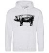 Men`s hoodie Just pig sport-grey фото