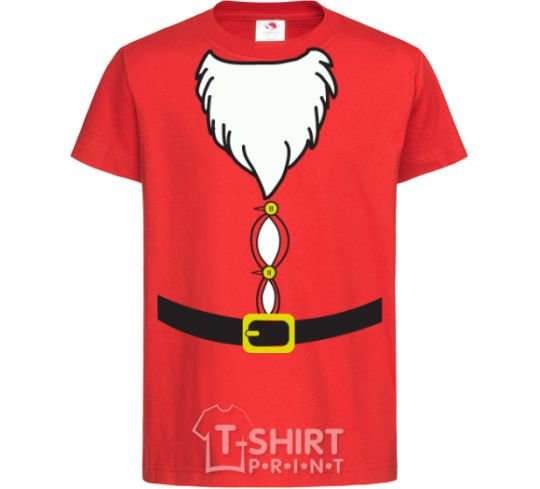 Kids T-shirt Fat Santa Suit red фото