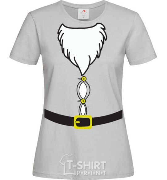 Women's T-shirt Fat Santa Suit grey фото