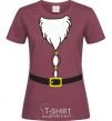 Women's T-shirt Fat Santa Suit burgundy фото