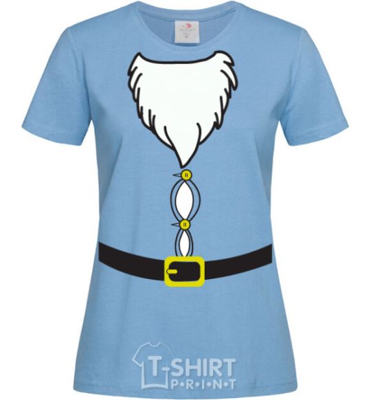 Women's T-shirt Fat Santa Suit sky-blue фото