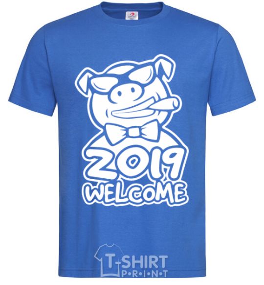 Men's T-Shirt 2019 welcome royal-blue фото