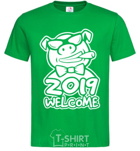 Men's T-Shirt 2019 welcome kelly-green фото