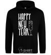 Men`s hoodie Happy new year champange black фото