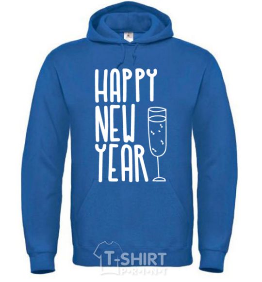 Men`s hoodie Happy new year champange royal фото