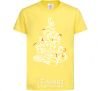 Kids T-shirt Merry Christmas tree cornsilk фото