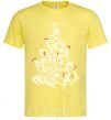 Men's T-Shirt Merry Christmas tree cornsilk фото