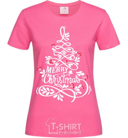 Women's T-shirt Merry Christmas tree heliconia фото