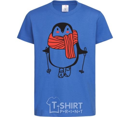 Kids T-shirt Penguin man royal-blue фото