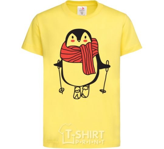 Kids T-shirt Penguin man cornsilk фото