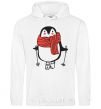 Men`s hoodie Penguin man White фото