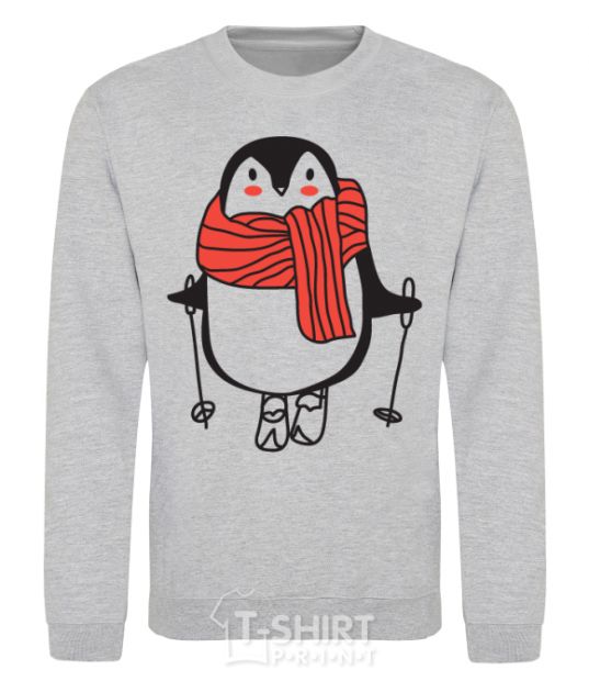 Sweatshirt Penguin man sport-grey фото