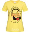 Women's T-shirt Penguin woman cornsilk фото