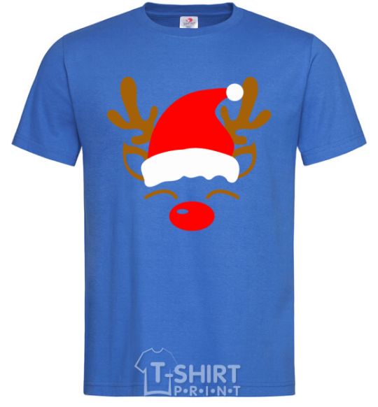 Мужская футболка Chrismas deer father Ярко-синий фото