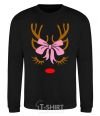 Sweatshirt Chrismas deer mother black фото