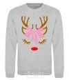 Sweatshirt Chrismas deer mother sport-grey фото