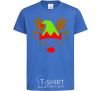 Kids T-shirt Chrismas deer son royal-blue фото