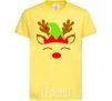 Kids T-shirt Chrismas deer son cornsilk фото