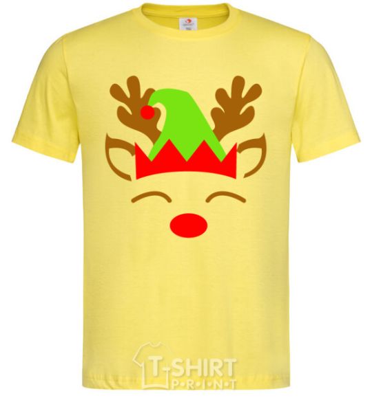 Men's T-Shirt Chrismas deer son cornsilk фото