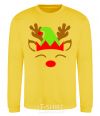 Sweatshirt Chrismas deer son yellow фото