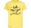 Kids T-shirt Hello New Year cornsilk фото