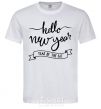 Men's T-Shirt Hello New Year White фото