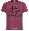 Men's T-Shirt Hello New Year burgundy фото