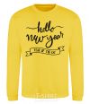 Sweatshirt Hello New Year yellow фото