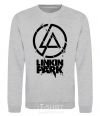 Свитшот Linkin park broken logo Серый меланж фото