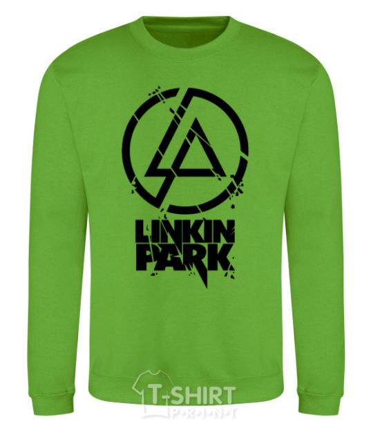 Свитшот Linkin park broken logo Лаймовый фото