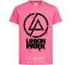 Детская футболка Linkin park broken logo Ярко-розовый фото
