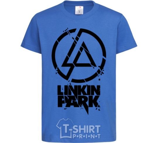 Детская футболка Linkin park broken logo Ярко-синий фото