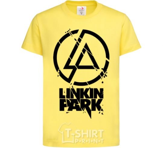 Kids T-shirt Linkin park broken logo cornsilk фото