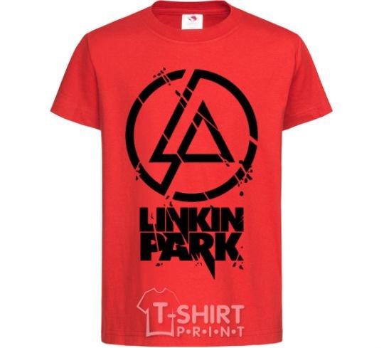 Детская футболка Linkin park broken logo Красный фото