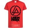 Kids T-shirt Linkin park broken logo red фото