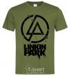 Мужская футболка Linkin park broken logo Оливковый фото
