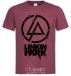 Мужская футболка Linkin park broken logo Бордовый фото