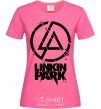 Женская футболка Linkin park broken logo Ярко-розовый фото