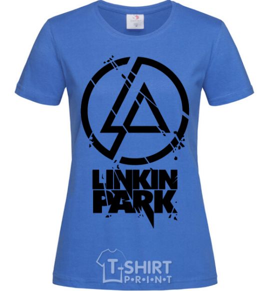 Women's T-shirt Linkin park broken logo royal-blue фото
