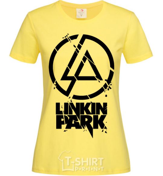 Women's T-shirt Linkin park broken logo cornsilk фото