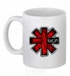 Ceramic mug Red hot chili peppers logo White фото